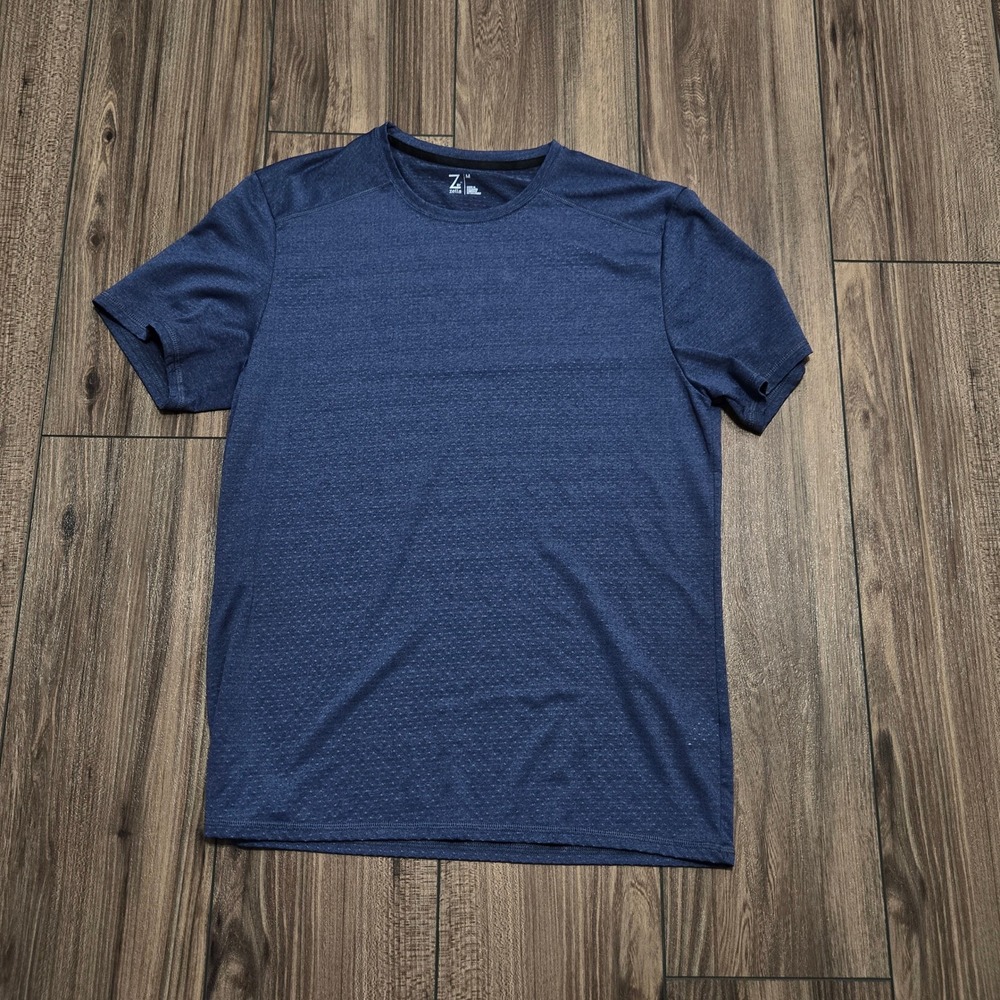 Z by Zella Mens Blue Heathered Mesh‎ Performance Athletic T-Shirt Size M